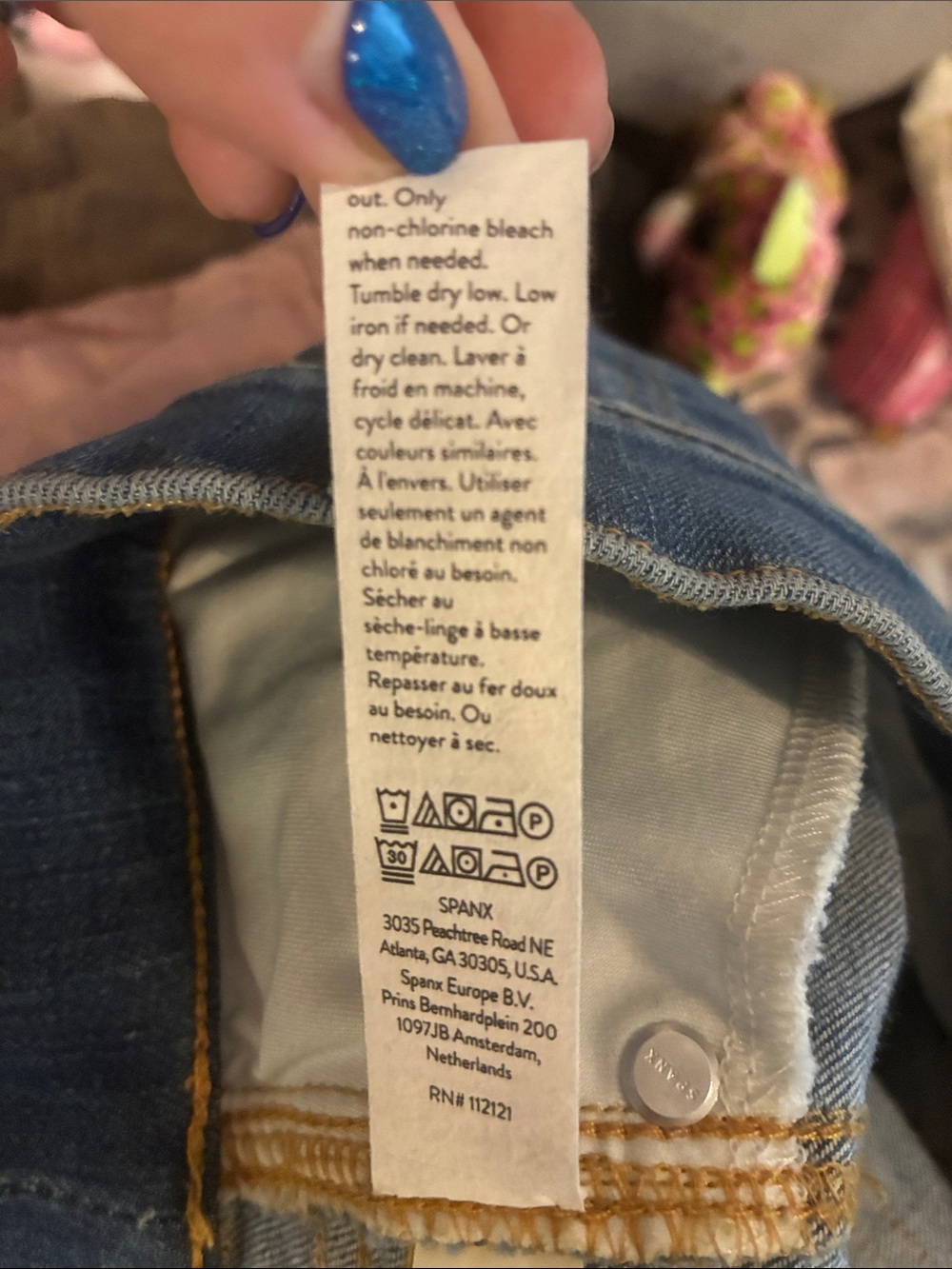 Spanx Seamed-Front Wide-Leg Jeans in vintage indigo - Picture 15 of 16